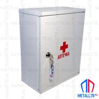 Аптечка металлическая настенная Metall78, 380х300х160 мм, 2 съёмные полки