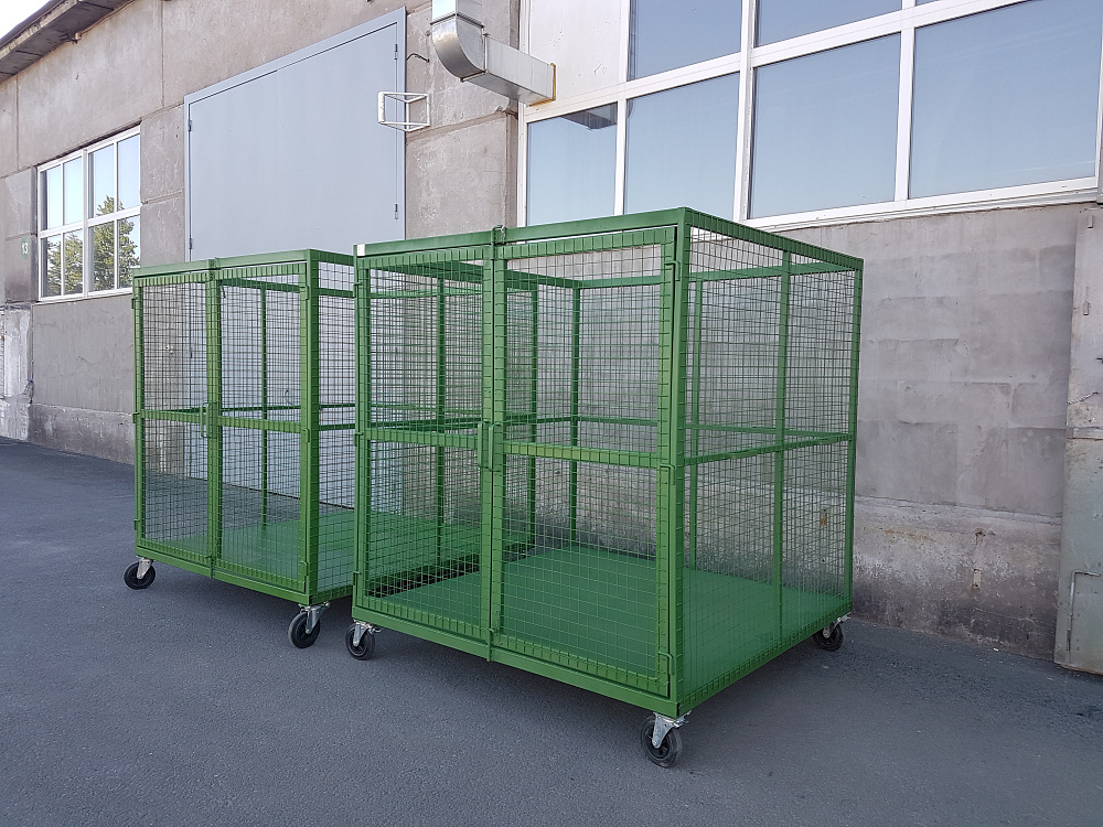 Контейнеры-сетки для сбора ПЭТ для полигона ТБО