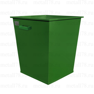 Контейнер для мусора, Мусорный бак, объём 0,75 м³, комплектация «Базовая +»