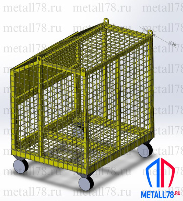 Контейнер для ПЭТ бутылок, сетчатый (1000x800x900 мм)