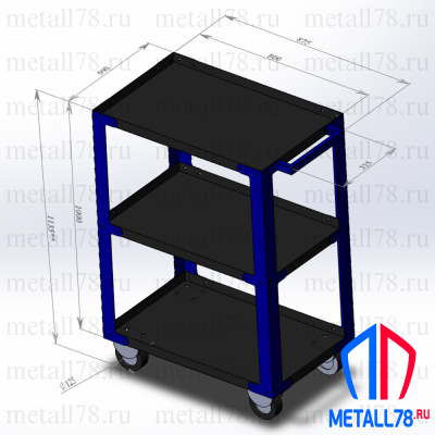 Тележка для инструментов на колёсах