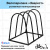 Велопарковка, "Эверест", Парковка для велосипедов, Парковка велосипедная, Велопарковка на 3 места В610хШ680хГ500мм
