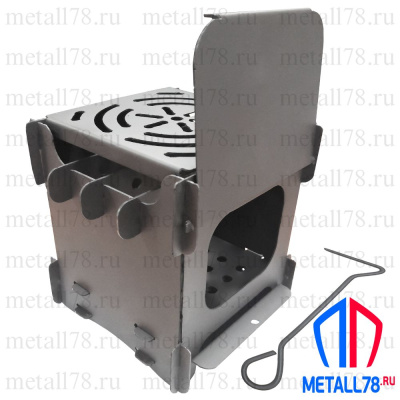Печь, Щепочница, "СТАНДАРТ", с дверкой, зольником и кочергой (неокрашенная)