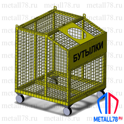 Контейнер для ПЭТ бутылок, сетчатый (1000x1000x1000 мм)