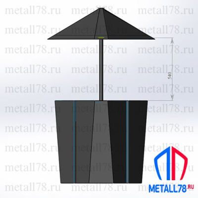 Зонтик для урны 3-х секционной