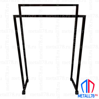 Полотенцесушитель на колёсиках на 2 полотенца, Держатель для полотенец, Вешалка в ванну для полотенец напольная, В1000хШ500хГ240 мм