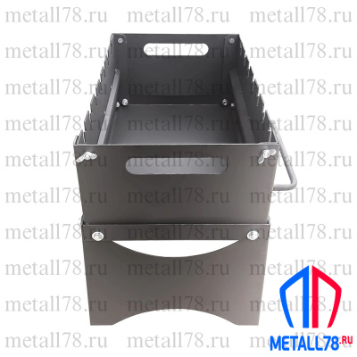 Мангал складной (400x250x310 мм) с чехлом, неокрашенный