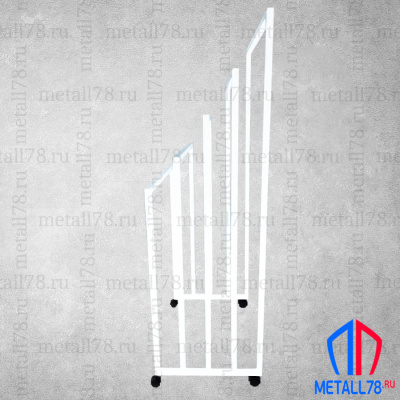 Полотенцесушитель на колёсиках на 5 полотенец, Держатель для полотенец, Полотенцедержатель, Вешалка, Вешалка в ванну для полотенец напольная, В1250хШ500хГ400 мм