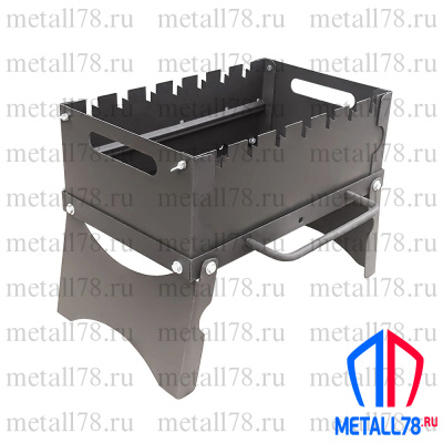 Мангал складной (400x250x310 мм) с чехлом, неокрашенный