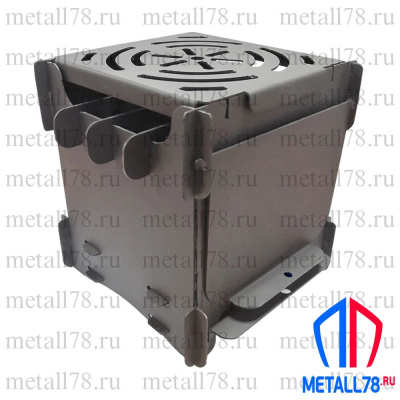 Печь, Щепочница, СТАНДАРТ, с дверкой, зольником и кочергой, с чехлом (неокрашенная)