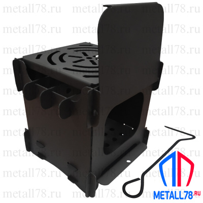 Печь, Щепочница, "СТАНДАРТ", с дверкой, зольником и кочергой (окрашенная)