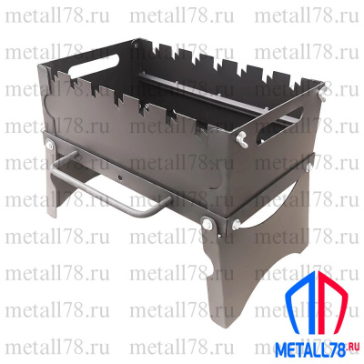 Мангал складной (400x250x310 мм) с чехлом, неокрашенный