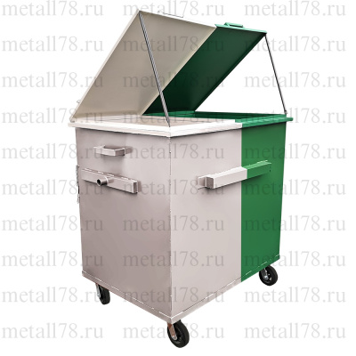 Контейнер для раздельного сбора мусора 1,1 м3, двухсекционный