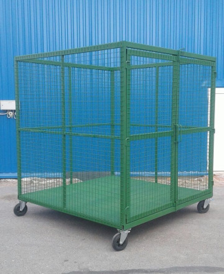 Контейнер "Сетка", объём 8,0 м³, с распашными воротами