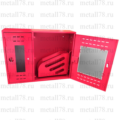 Пожарный ящик для рукава и огнетушителя, навесной