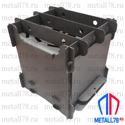 Печь, Щепочница, СТАНДАРТ, с дверкой, зольником и кочергой, с чехлом (неокрашенная)