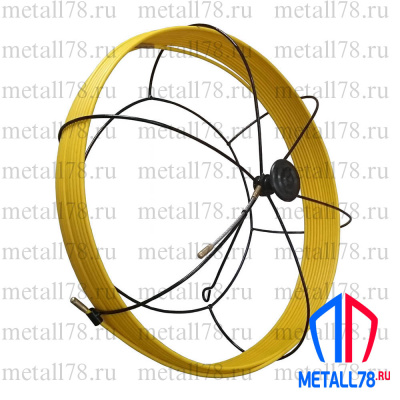 Протяжка для кабеля 6 мм 10 м в кассете (протяжка кабельная, мини УЗК)