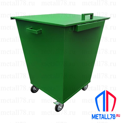 Контейнер для мусора, объём 0,75 м³, комплектация «Люкс»