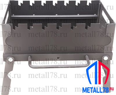Мангал складной (400x250x310 мм) с чехлом, неокрашенный