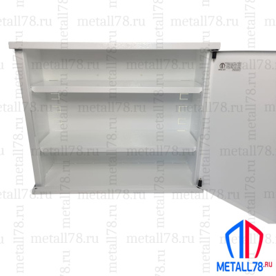 Аптечка металлическая настенная Metall78, В380хШ450хГ160 мм, 1 универсальная дверь, 2 регулируемые полки