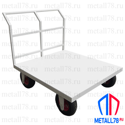 Тележка транспортировочная грузовая на 4 пневмоколёсах