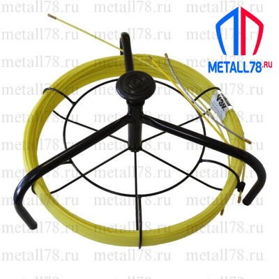 Протяжка для кабеля 4,5 мм 100 м в средней кассете, на основании Spider (протяжка кабельная, УЗК)