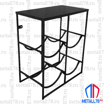 Подставка для 4 бутылок с водой 19 л (бутылочница), 2х2, со столиком под кулер, В730хШ620хГ350 мм