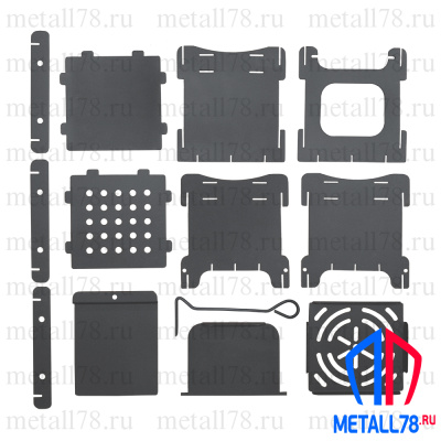 Печь, Щепочница, "СТАНДАРТ", с дверкой, зольником и кочергой (неокрашенная)
