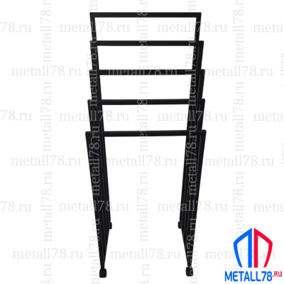 Полотенцесушитель на колёсиках на 5 полотенец, Держатель для полотенец, Полотенцедержатель, Вешалка, Вешалка в ванну для полотенец напольная, В1200хШ500хГ400 мм