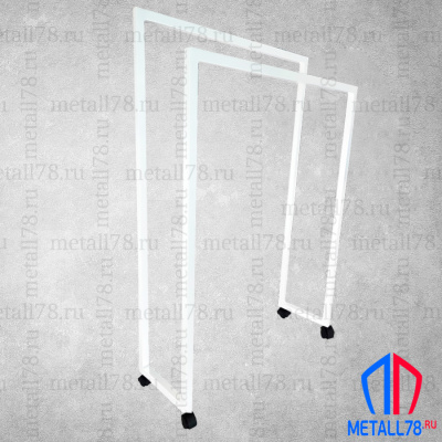 Полотенцесушитель на колёсиках на 2 полотенца, Держатель для полотенец, Вешалка в ванну для полотенец напольная, В1050хШ500хГ240 мм