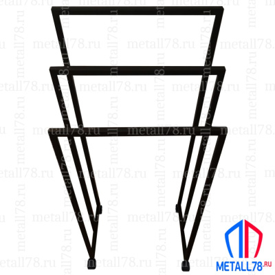 Полотенцесушитель на колёсиках на 3 полотенца, Держатель для полотенец, Полотенцедержатель, Вешалка, Вешалка в ванну для полотенец напольная, В1100хШ500хГ300 мм