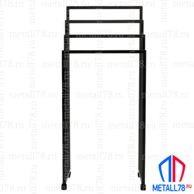 Полотенцесушитель на колёсиках на 4 полотенца, Держатель для полотенец, Вешалка в ванну для полотенец напольная, В1000хШ500хГ240 мм