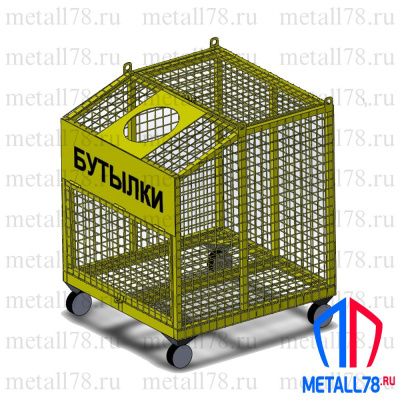 Контейнер для ПЭТ бутылок, сетчатый (1000x1000x1000 мм)