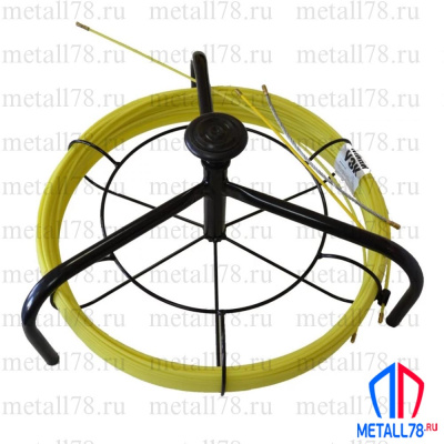 Протяжка для кабеля 4,5 мм 50 м в средней кассете, на основании Spider (протяжка кабельная, УЗК)