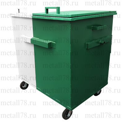 Контейнер для раздельного сбора мусора 1,1 м3, двухсекционный