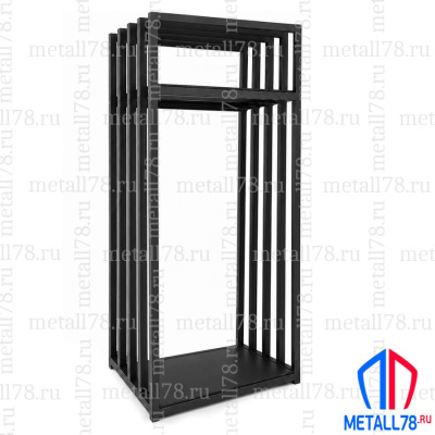 Дровница металлическая с полками Metall78, В800×Ш400×Г300 мм