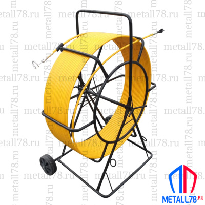 Устройство прочистки канализации и каналов, с двумя поисково-пробивными и спиралевидным наконечниками (11 мм 35 м на телеге) Устройство прочистки канализации и каналов, с двумя поисково-пробивными и спиралевидным наконечниками (11 мм 35 м на телеге)