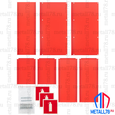 Подставка для трех огнетушителей ПО-10-3 (сборно-разборная) В400хШ490хГ170 мм