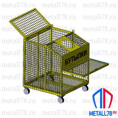 Контейнер для ПЭТ бутылок, сетчатый (1000x1000x1000 мм)