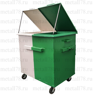 Контейнер для раздельного сбора мусора 1,1 м3, двухсекционный