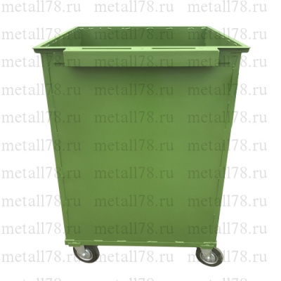 Контейнер для мусора, 0,75 м3, квадратной формы