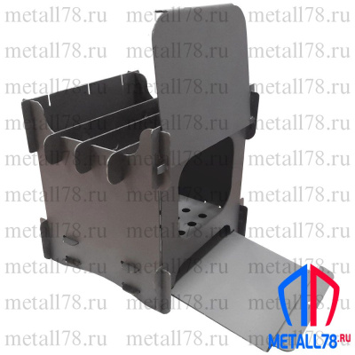 Печь, Щепочница, СТАНДАРТ, с дверкой, зольником и кочергой, с чехлом (неокрашенная)