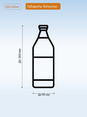 Клетка для бутылки, "Никогда не сдавайся", 102 гайки