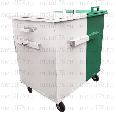 Контейнер для раздельного сбора мусора 1,1 м3, двухсекционный
