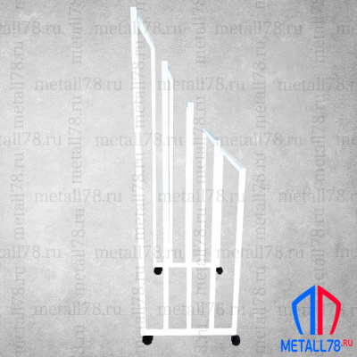 Полотенцесушитель на колёсиках на 5 полотенец, Держатель для полотенец, Полотенцедержатель, Вешалка, Вешалка в ванну для полотенец напольная, В1250хШ500хГ400 мм