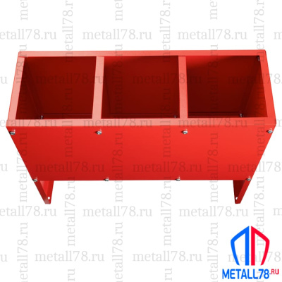 Подставка для трех огнетушителей ПО-10-3 (сборно-разборная) В400хШ490хГ170 мм