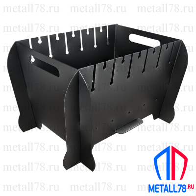 Мангал разборный № 1 (540x400x310 мм) - окрашенный