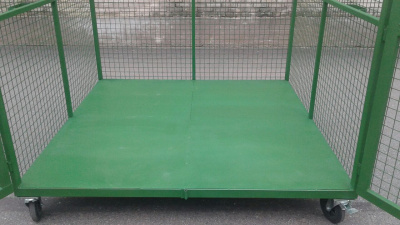 Контейнер "Сетка", объём 8,0 м³, с распашными воротами