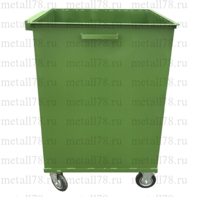 Контейнер для мусора, 0,75 м3, квадратной формы