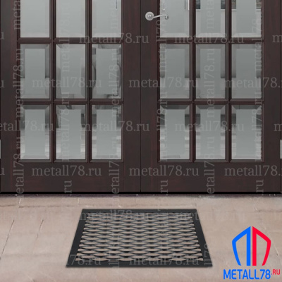 Решетка придверная металлическая 450х600 мм малая
